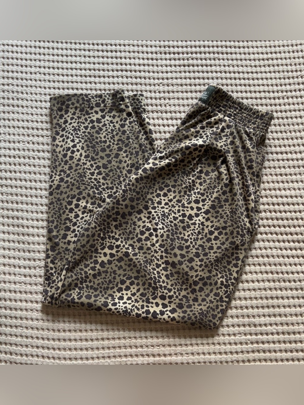 California Crazeewear Animal Print Pull-On Pants Size Medium Made in USA